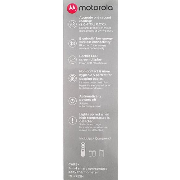 Motorola Care+ MBP75SN — Smart 3-in-1 Baby Thermometer (Brand New, Sealed) - Picture 4 of 5